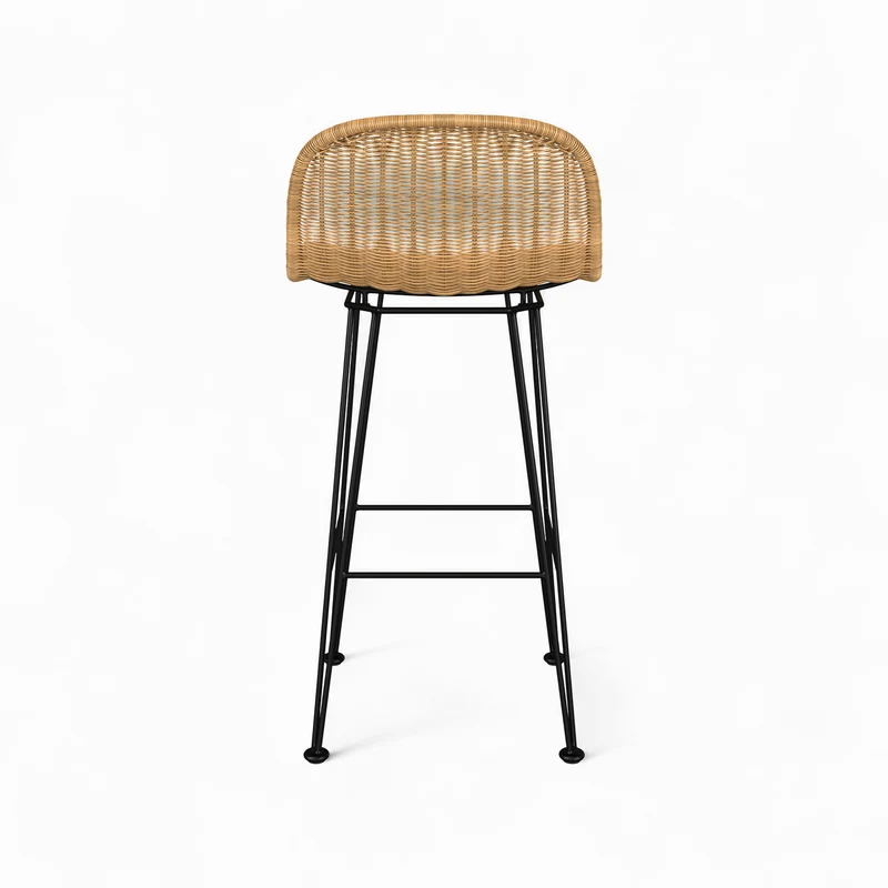 Chaise de bar Jigani naturelle 76 cm (lot de 2)