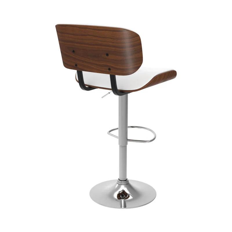 Chaise de bar Melchior blanche 65/86 cm