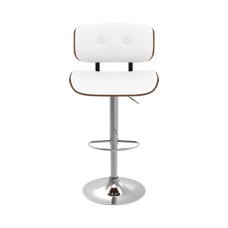 Chaise de bar Melchior blanche 65/86 cm