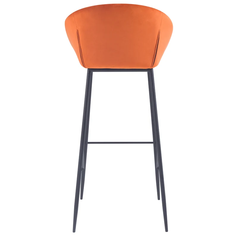 Chaise de bar Marquise orange corail H75cm (lot de 2)