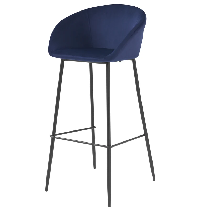 Chaise de bar Marquise bleue H75cm (lot de 2)