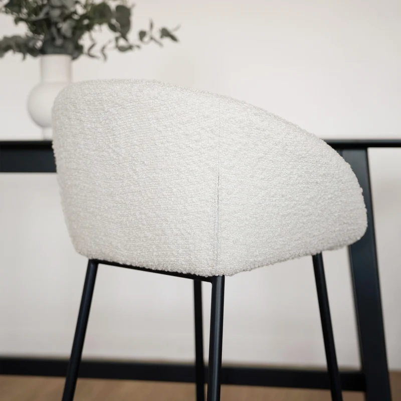 Chaise de bar Marquise blanche H75cm (lot de 2)