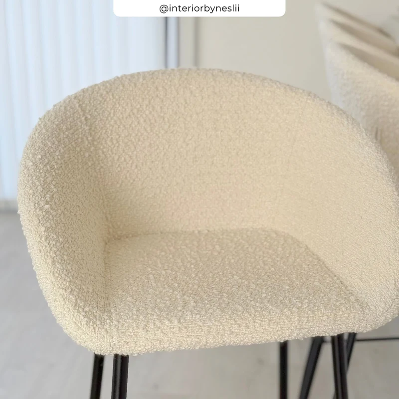 Chaise de bar Marquise blanche H75cm (lot de 2)