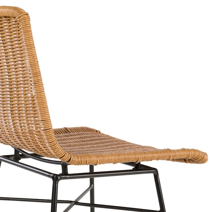Chaise de bar mi-hauteur Mandya naturelle 63 cm (lot de 2)