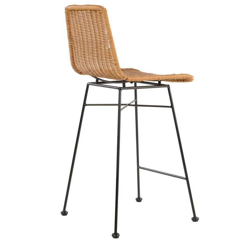 Chaise de bar mi-hauteur Mandya naturelle 63 cm (lot de 2)