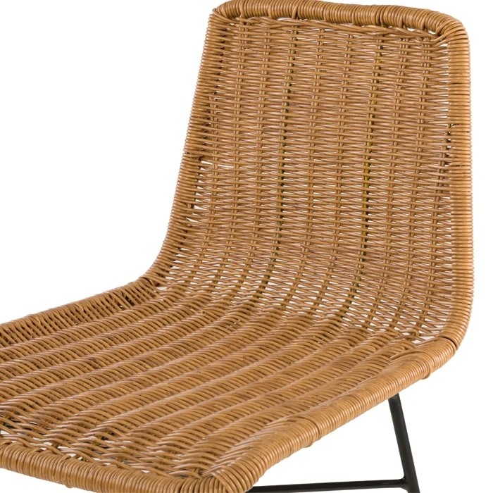 Chaise de bar mi-hauteur Mandya naturelle 63 cm (lot de 2)