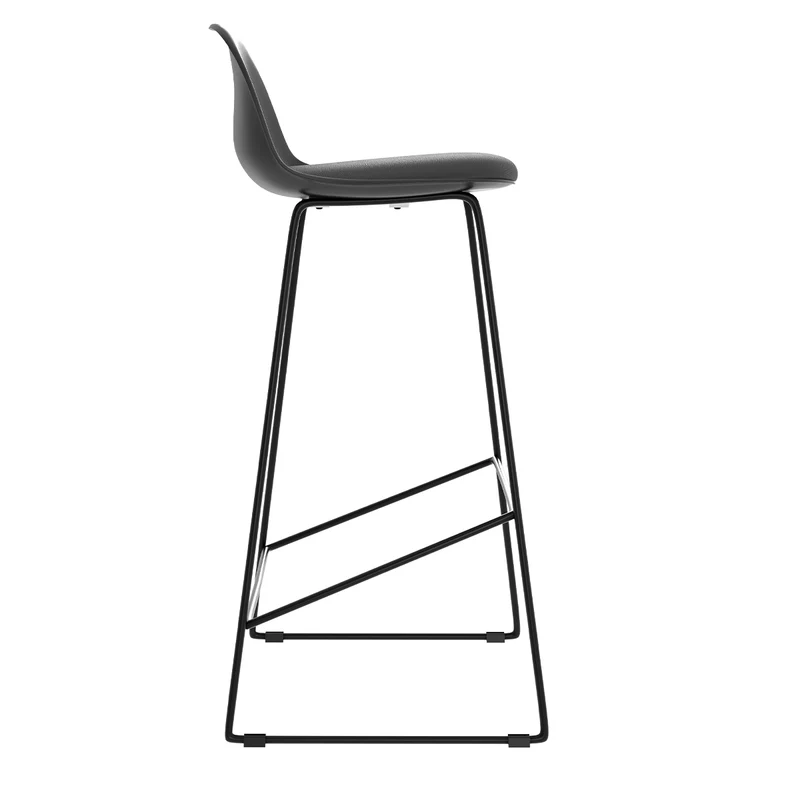 Chaise de bar Leni noire 75 cm (lot de 2)