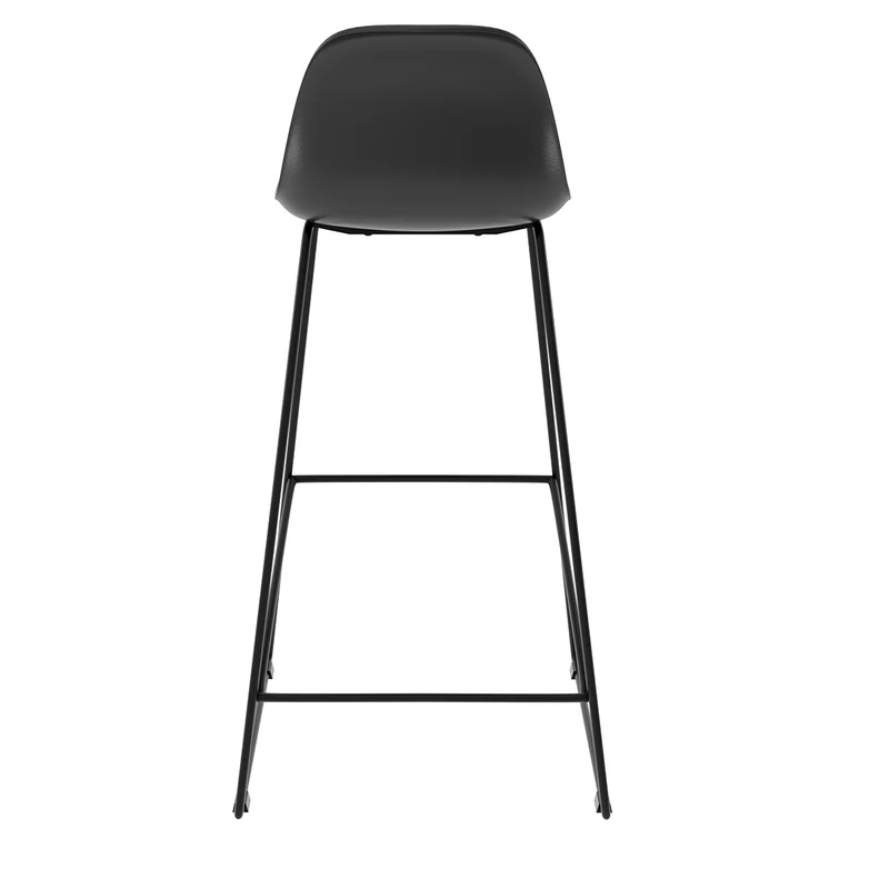 Chaise de bar Leni noire 75 cm (lot de 2)