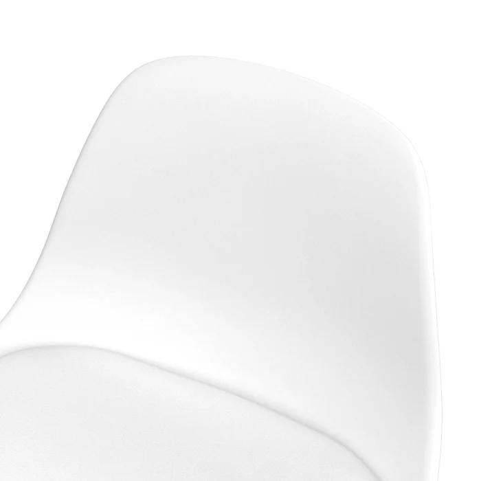 Chaise de bar mi-hauteur Leni blanche 65 cm (lot de 2)