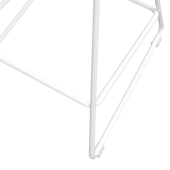 Chaise de bar mi-hauteur Leni blanche 65 cm (lot de 2)