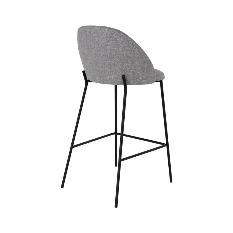 Chaise de bar Karl en tissu gris foncé 66 cm (lot de 2)