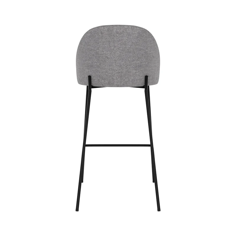Chaise de bar Karl en tissu gris foncé 66 cm (lot de 2)