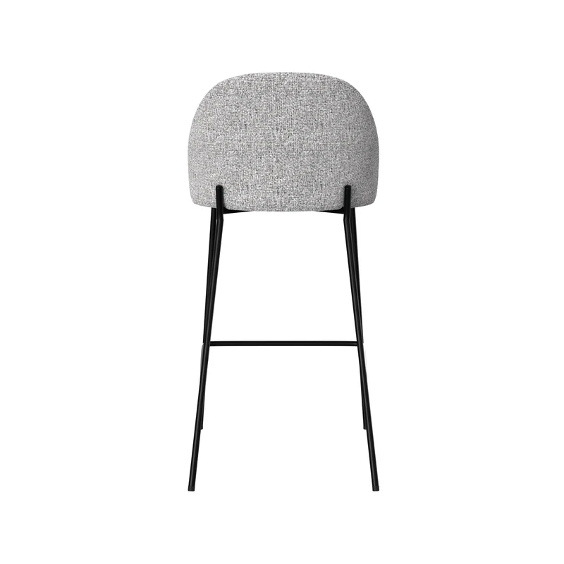 Chaise de bar Karl en tissu gris clair 66 cm (lot de 2)