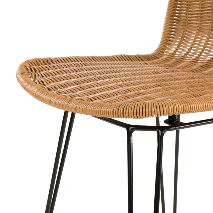 Chaise de bar mi-hauteur Jigani naturelle 63 cm (lot de 2)