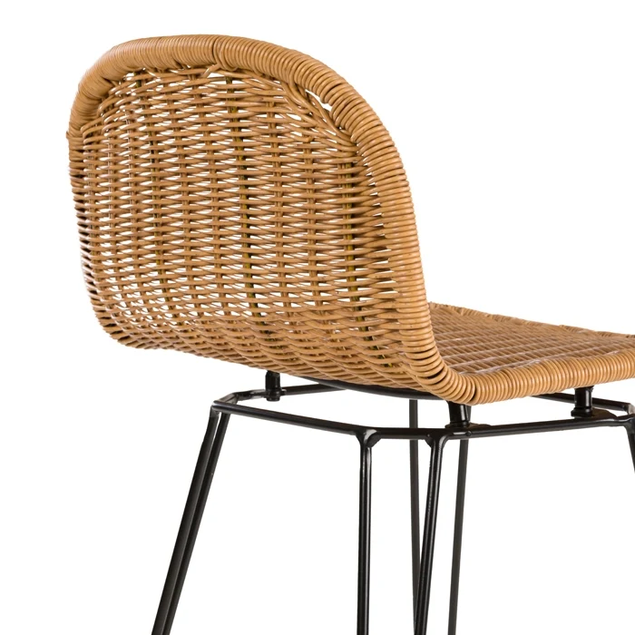 Chaise de bar mi-hauteur Jigani naturelle 63 cm (lot de 2)