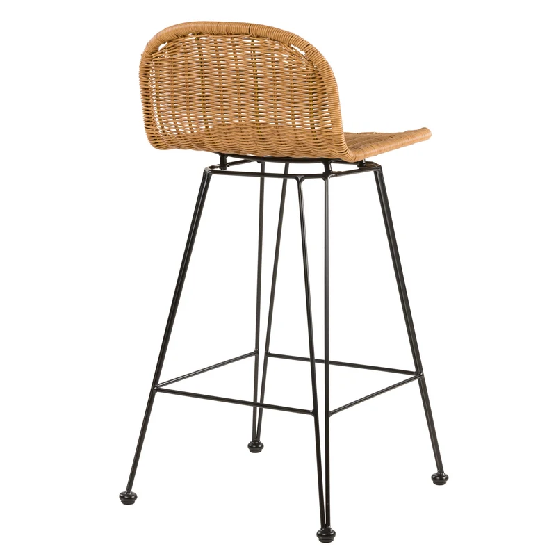 Chaise de bar mi-hauteur Jigani naturelle 63 cm (lot de 2)