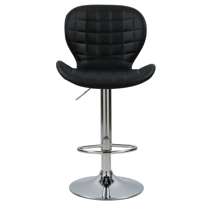 Chaise de bar noire Mazzia 53/74 cm (lot de 2)