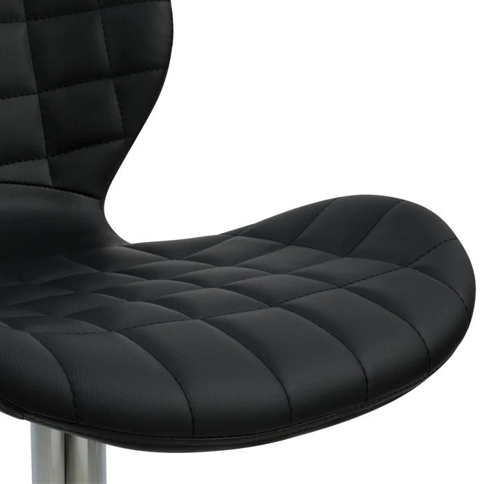 Chaise de bar noire Mazzia 53/74 cm (lot de 2)