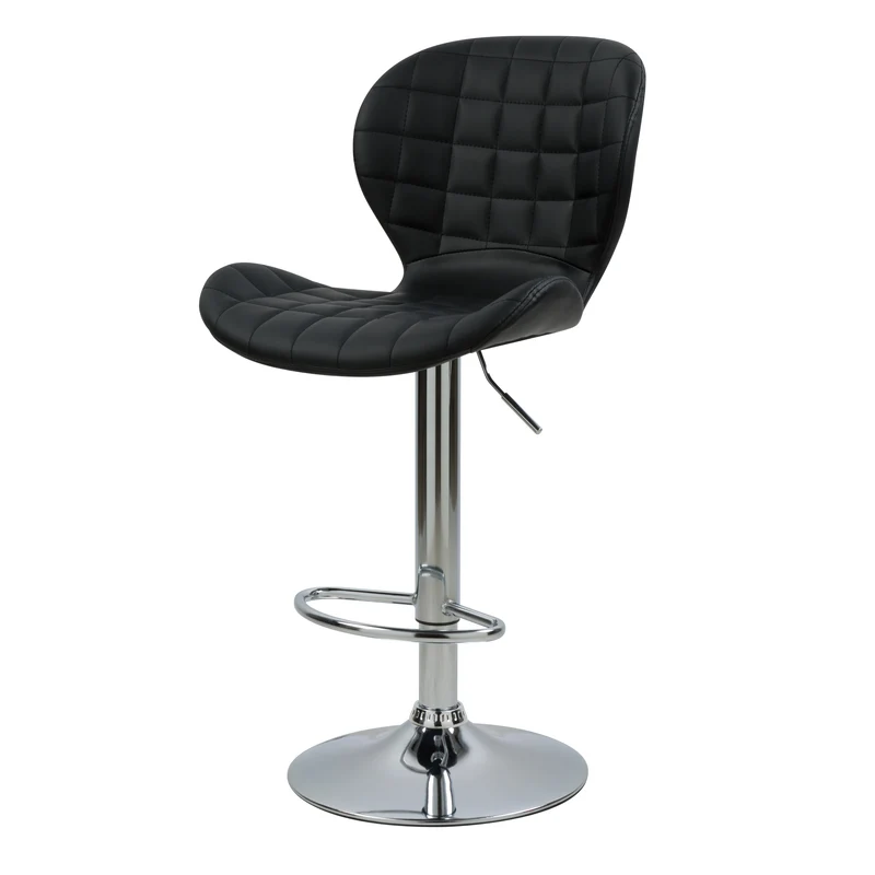Chaise de bar noire Mazzia 53/74 cm (lot de 2)