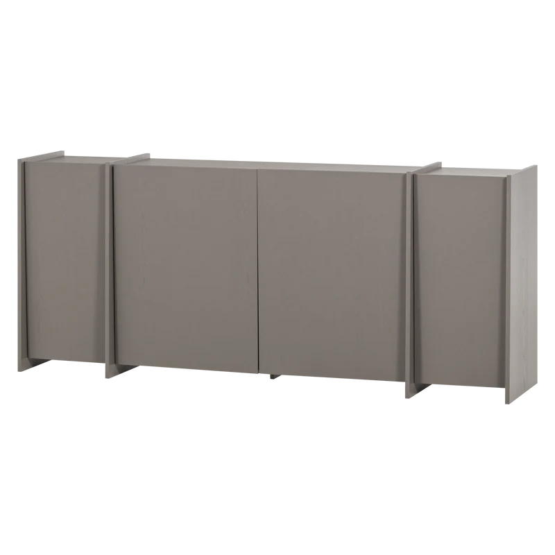 Brock dressoir 200 cm essen fineer warmgrijs