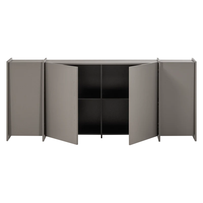 Brock dressoir 200 cm essen fineer warmgrijs