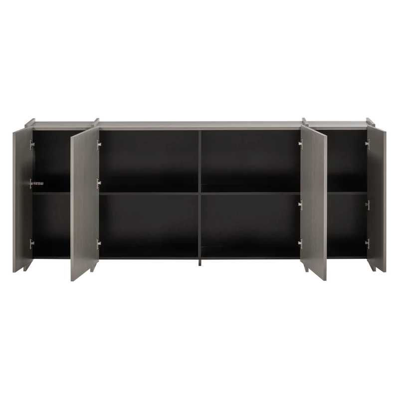 Brock dressoir 200 cm essen fineer warmgrijs