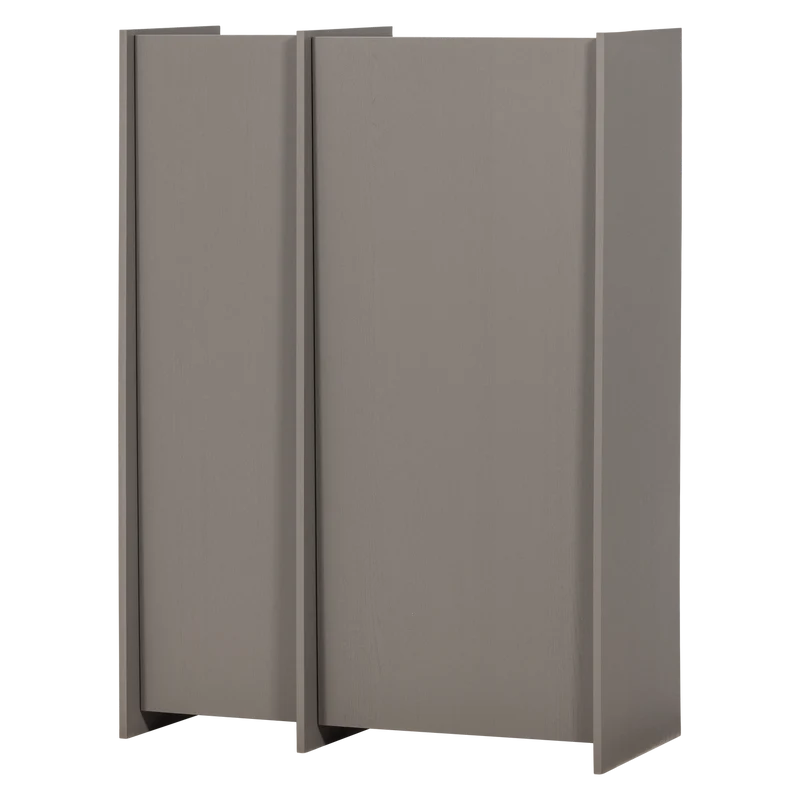 Brock 2-deurs kast essen fineer warmgrijs