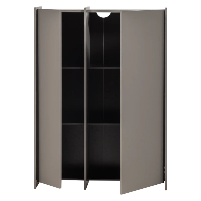 Brock 2-deurs kast essen fineer warmgrijs