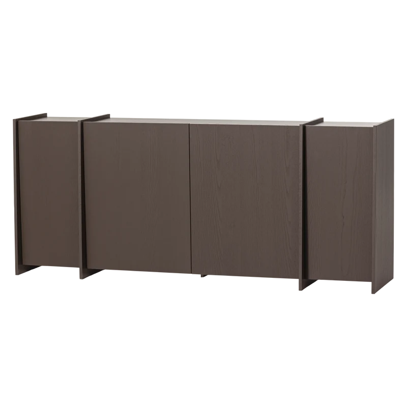 Brock dressoir 200 cm essen fineer middenbruin