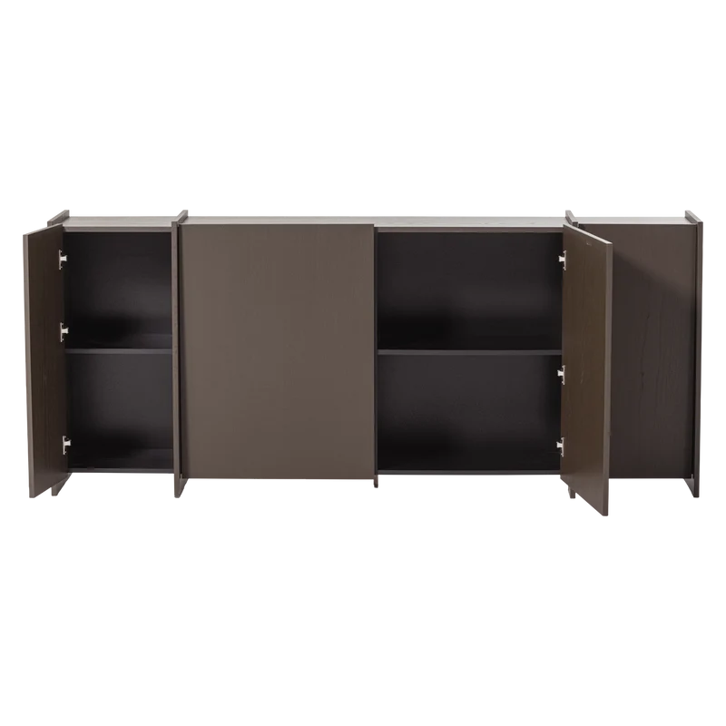 Brock dressoir 200 cm essen fineer middenbruin