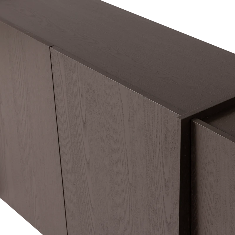 Brock dressoir 200 cm essen fineer middenbruin