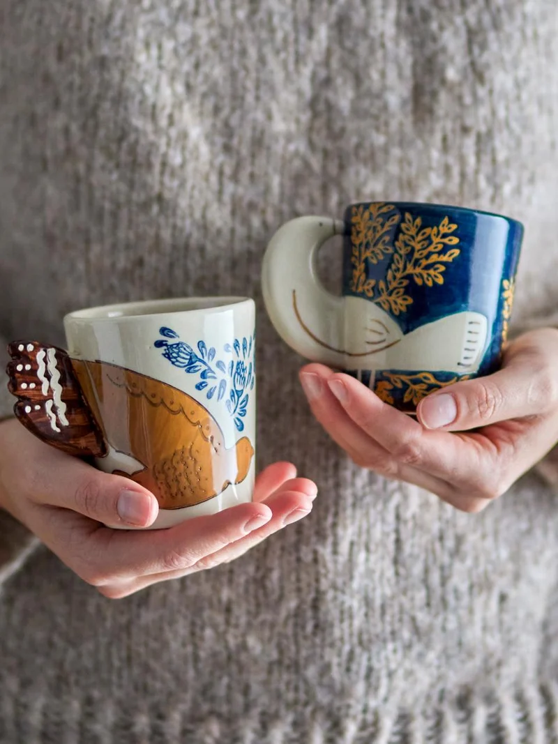 Tasse oiseaux bleu