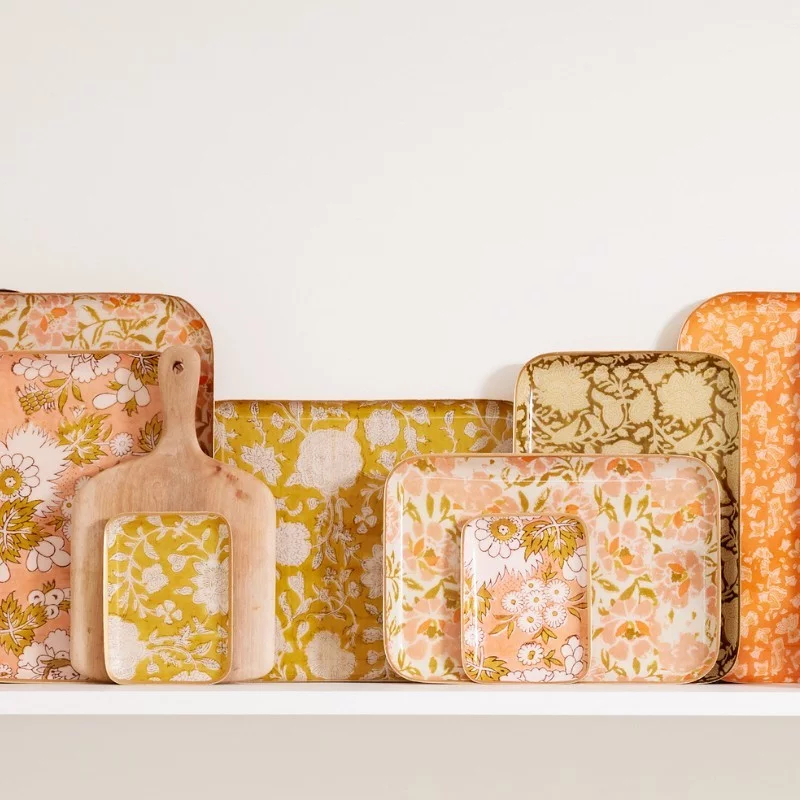 Plateau fleurs safran S