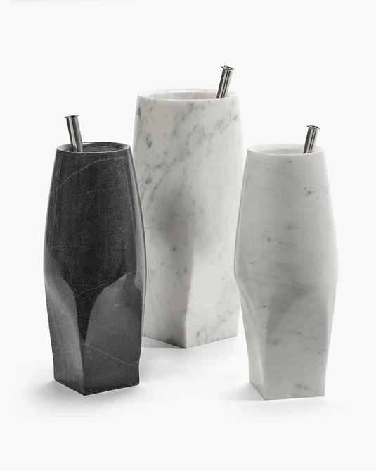 Vase avec tube en verre 08 S noir Josephine