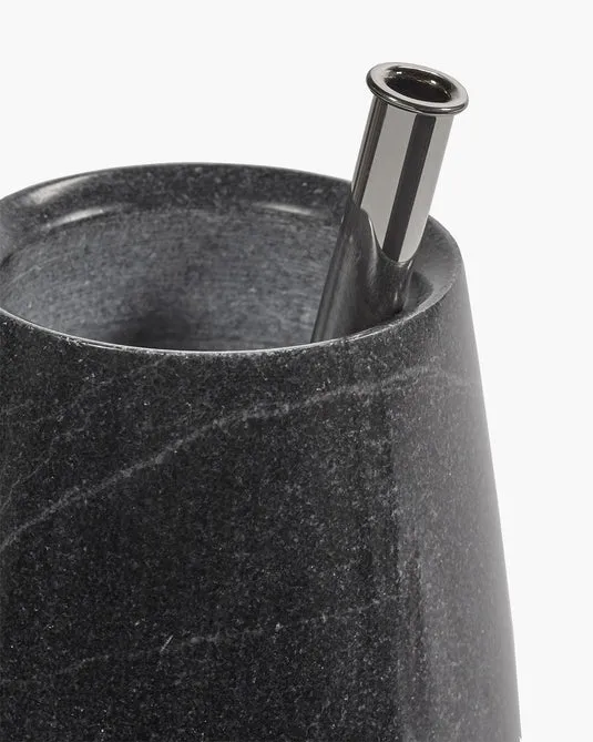 Vase avec tube en verre 08 S noir Josephine