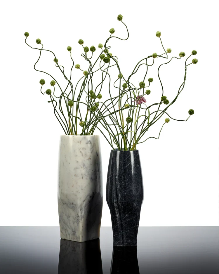 Vase avec tube en verre 08 L blanc Josephine