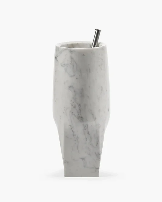 Vase avec tube en verre 08 L blanc Josephine