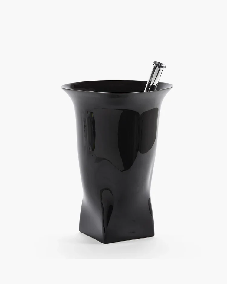 Vase avec tube en verre 02 noir Josephine