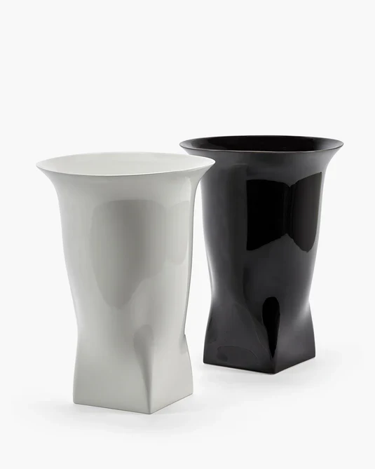 Vase avec tube en verre 02 noir Josephine