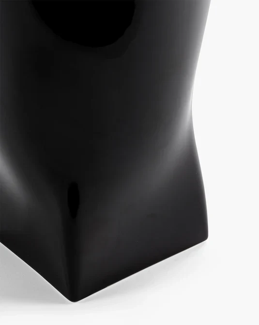 Vase avec tube en verre 02 noir Josephine