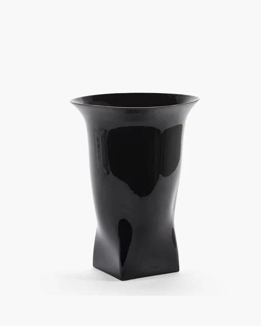 Vase avec tube en verre 02 noir Josephine