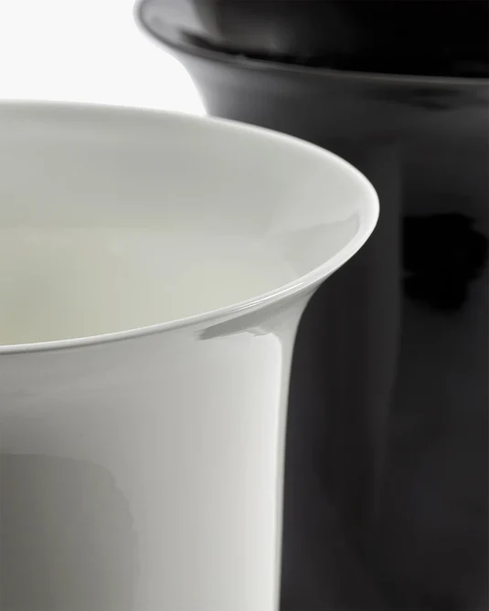 Vase avec tube en verre 02 blanc Josephine