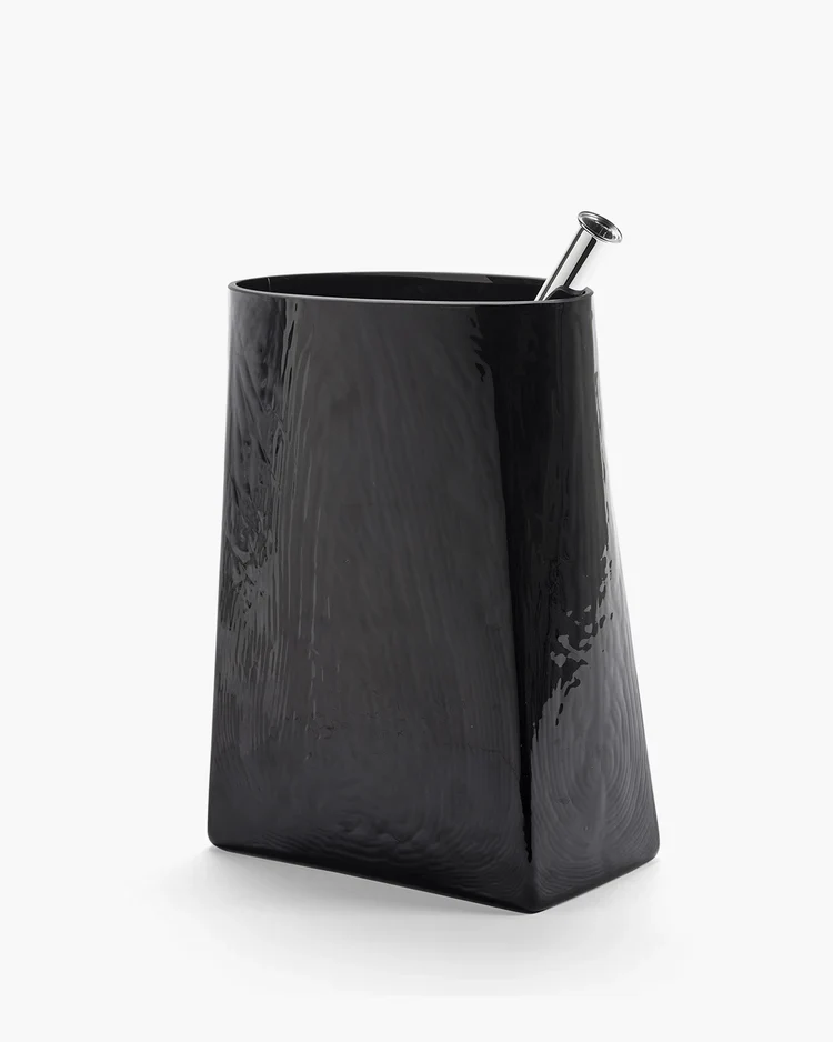Vase avec tube en verre 03 noir Josephine
