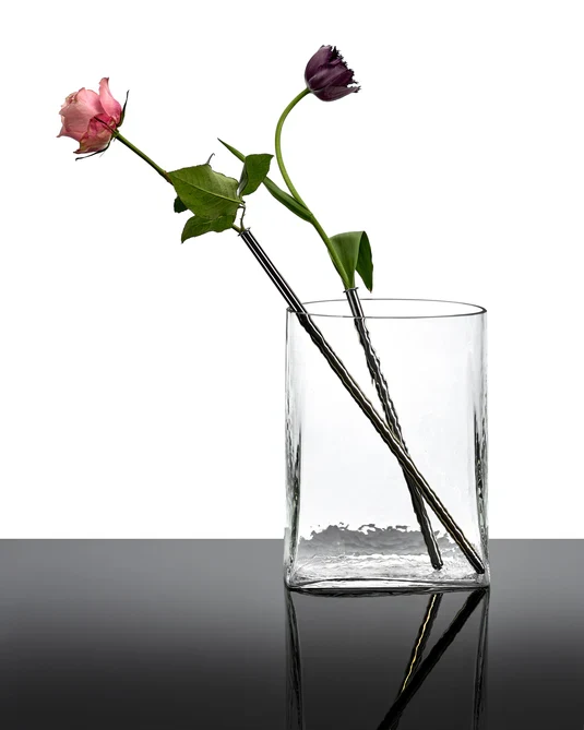 Vase avec tube en verre 03 transparent Josephine
