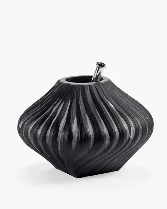 Vase avec tube en verre 04 noir mat Josephine