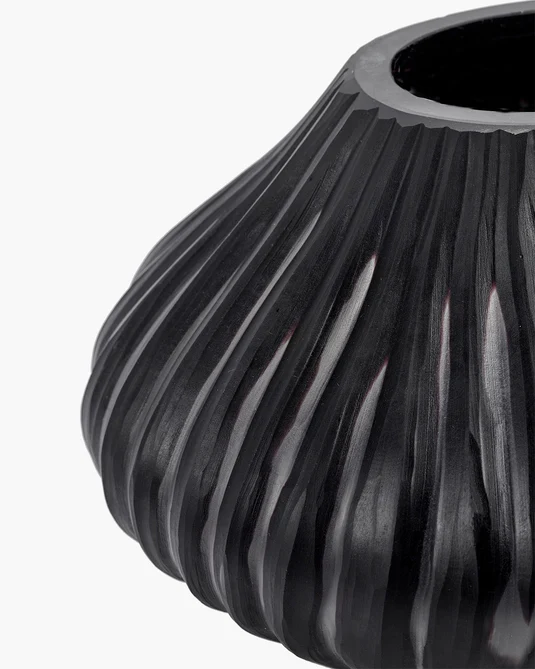 Vase avec tube en verre 04 noir mat Josephine