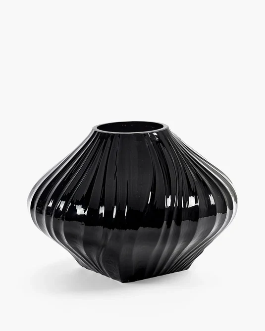 Vase avec tube en verre 04 transparent mat Josephine