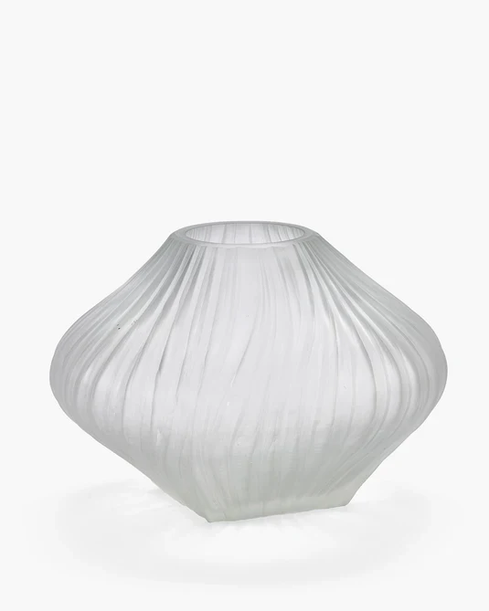 Vase avec tube en verre 04 transparent mat Josephine