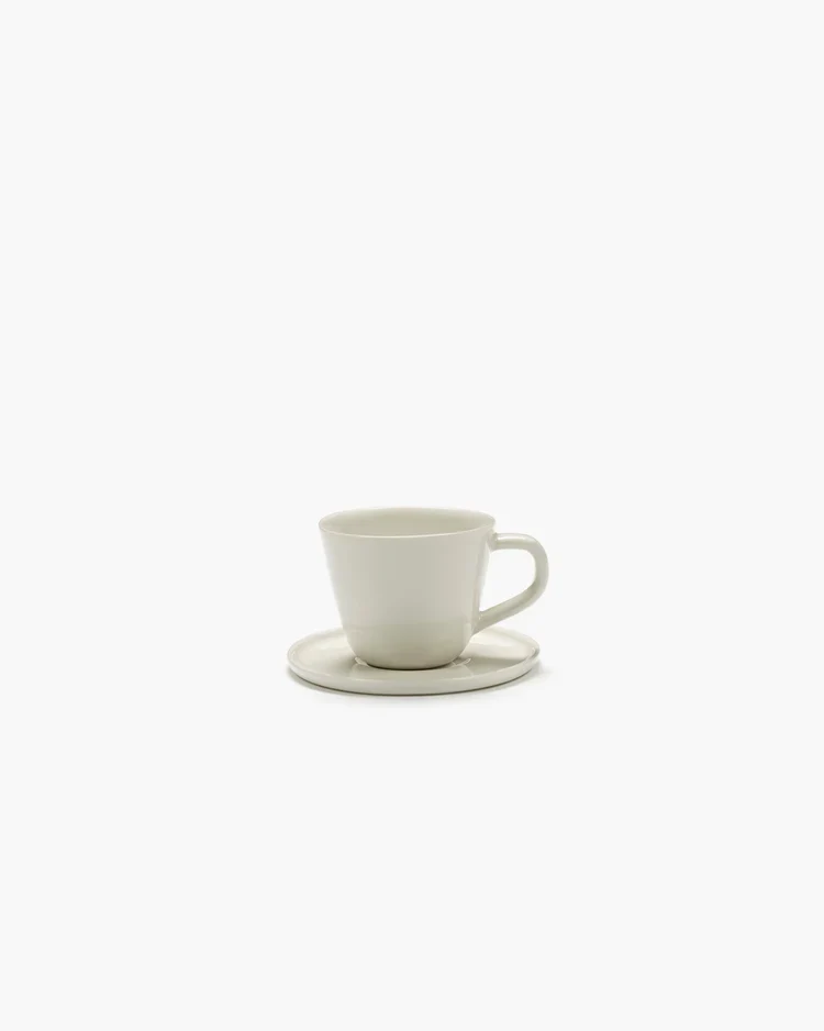 Soucoupe tasse à expresso ivoire Cena