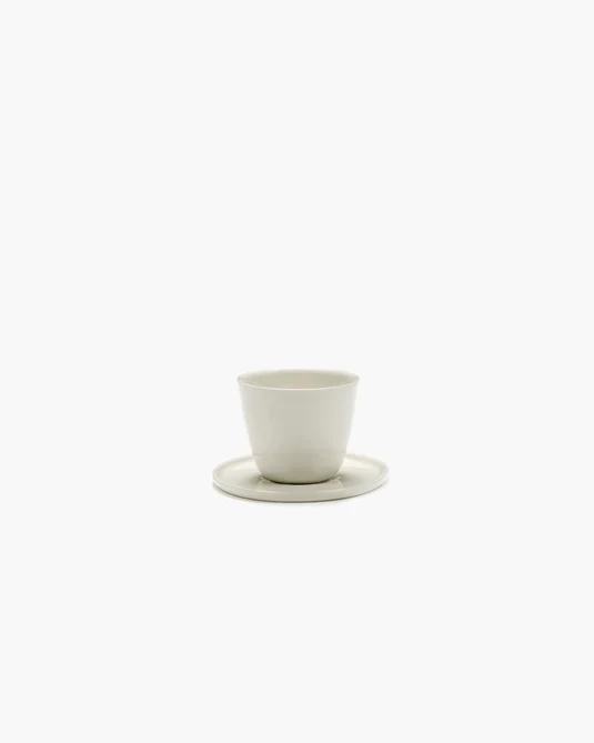 Soucoupe tasse à expresso ivoire Cena